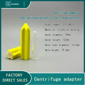 Centrifuge Adapter 50ml Sharp Bottom to 15ml/10ml/5ml/1.5ml Conversion Sleeve, Injection Molded Material thumbnail-4