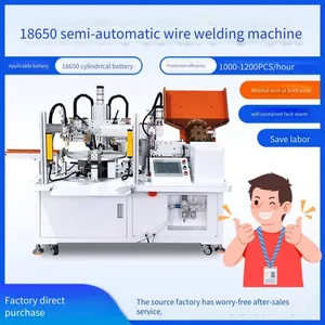 Semi-automatic Wire Welding Machine for Cylindrical Batteries, Capable of Single or Multiple Battery Series and Parallel Wire Welding, Suitable for 18650 Batteries, Welding Wire Mechanical Equipment thumbnail-1