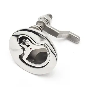 Wholesale 316 Stainless Steel Floor Lock Boat Accessories Fitting Turning Lock Lift Ring Handle thumbnail-1