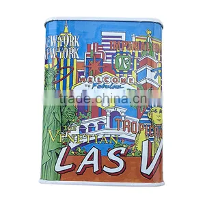 Las Vegas Square Money Tin Box/coin Bank thumbnail-2