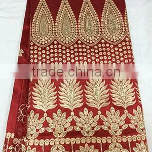 Mitaco African Raw Silk George Fabric Wholesale George Lace for Clothing MGP0005 thumbnail-1
