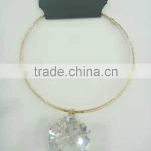 FACHION BIG GLASS STONE PENDANT COLLAR NECKLACE thumbnail-1