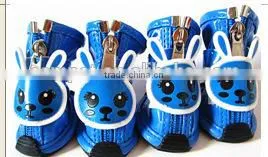 Creative New PU Leather Bunny Pet Boots Teddy Snow Boots Puppies Shoes thumbnail-3