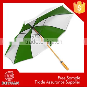 China Supplier Golf Gift 30inch Advertising Wooden Umbrellas thumbnail-5