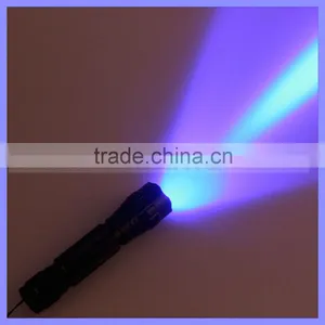 Aluminum Rechargeable Blue Lighting LED Flashlight Torch thumbnail-1