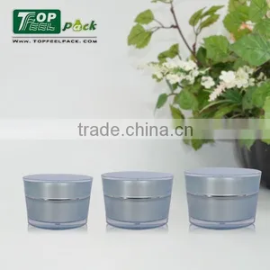 15g 30g 50g Crystal Blue Plastic Screw Cap Jar for Cosmetic Cream Bottle thumbnail-3