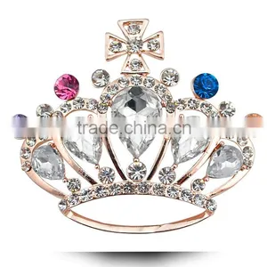Fashion Rhinestone Cute Crown Brooch thumbnail-2