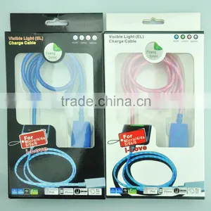 2015 Hot Selling Micro USB Data Cable With LED Light for Iphone/Ipad thumbnail-6