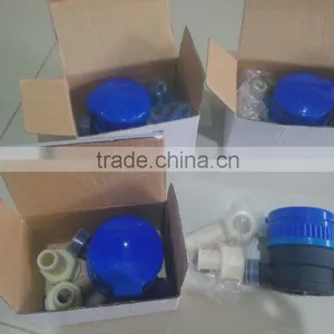DN15 Single Jet Water Meter With Fitting Plastic Adapters and Nuts thumbnail-4