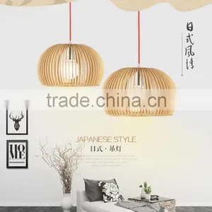 2016 New Wood Caged Round Design LED Pendant Lights JK-8005B-01 Wood Pendant Light Round Led Pendant Light thumbnail-4