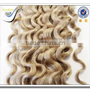 Top Quality Fast Delivery Wholesale Blonde Wavy Deep Curly Ombre Weave 100 Virgin Human Hair thumbnail-6