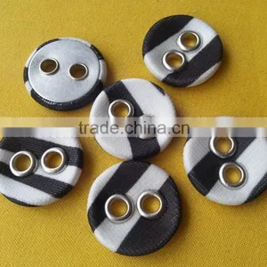 Round Shape Fabric Covered Button With Eyelets --- F1517 thumbnail-3