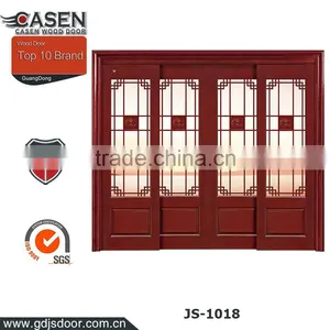 Chinese Style Fancy Woodwork Folding Screen Door thumbnail-1