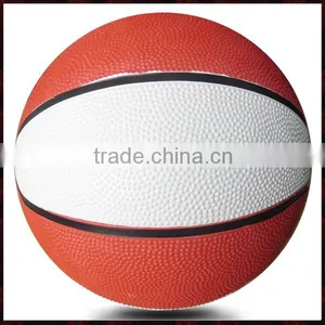 White and Red Custom Rubber Size 6 Basketball in Bulk Sale thumbnail-2