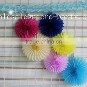 Hot Sale !wholesale Folding Tissue Paper Fan for Wedding Party Decorations thumbnail-1