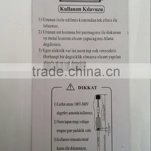 China Manufacture Hot Sell AC100-500V Acrylic Crystal Handle and 6150 CR-- V Tool Rod Screwdriver Type Voltage Tester thumbnail-5