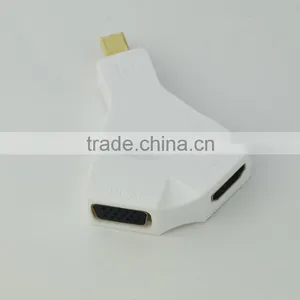 High Quality Gold Plated Mini dp to Hdmi Vga Adapter for Laptop thumbnail-2