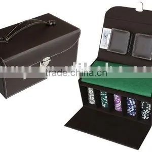 Leather Poker Chip Set in Box thumbnail-1