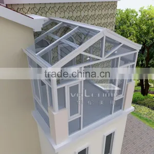 Beautiful Aluminum Double Glass Sunshine Rooms/sun Room/glass House for Sale thumbnail-5