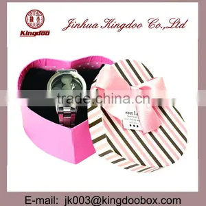 Jinhua Supplier Small Handmade Heart Shaped Paper Watch Box Ribbon thumbnail-3
