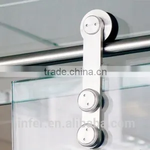 Modern Stainless Steel Glass Sliding Barn Door Interior New Rail Track SD0117700 thumbnail-1