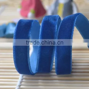 Wholesale Blue Double Sided Velvet Ribbon Quality Choice thumbnail-1
