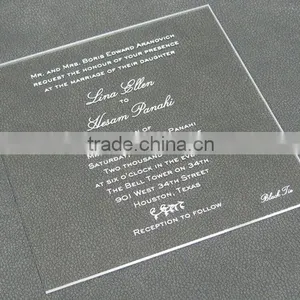 High Transparent Custom Acrylic/lucite Transparent Wedding Invitation thumbnail-2
