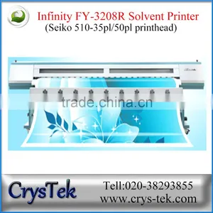CRYSTEK 3.2m Large Format Infiniti Inkjet Outdoor Solvent Printer With High Resolution FY-3208R thumbnail-1