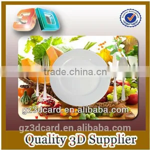 Hot Selling PP Plastic Table Mat/ 3D Lenticular Place Mat/ Free Sample 3D Place Mat thumbnail-5
