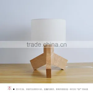 2016 New Solid Wood Table Lamp, Natural Color Table Lamp Fabric Shade Table Lamp thumbnail-1