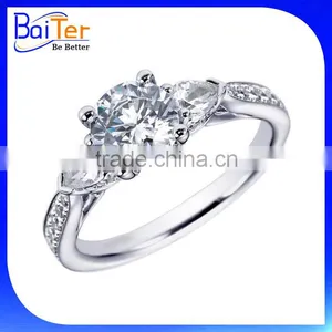 2016 Hot Sale Sterling Silver Jewelry, 925 Silver Ring Diamond, Factory Direct Sale S925 Ring Jewelry For Wedding thumbnail-1