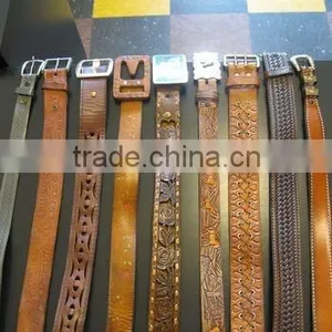 Leather Belts,Mens Hand Tooled Branded Leather Belts thumbnail-2