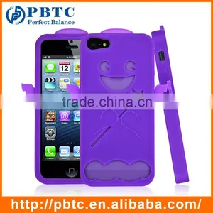 Set Screen Protector And Case For Iphone 5 , Green Angel Cute Little Bush Silicon Case thumbnail-4