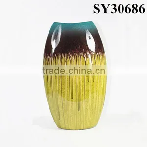 Home Decorative Yellow Large Cheap Ceramic Flower Vase thumbnail-3