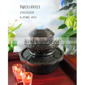 Mini Tabletop Water Fountain With LED Light thumbnail-1