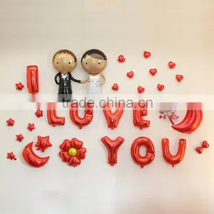 Wholesale 16" 1314 I Love You Red Set Alphabet Letter Foil Balloons thumbnail-6
