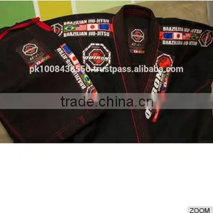 Wholesale Brazilian Style Gold Weave High Quality Custom Jiu Jitsu gi White,jiu Jitsu Kimono thumbnail-1