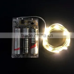 2 Meters 20 Lights Warm White Color Copper Wire LED Micro Fairy String Lgiht for Wedding Decoration. thumbnail-1