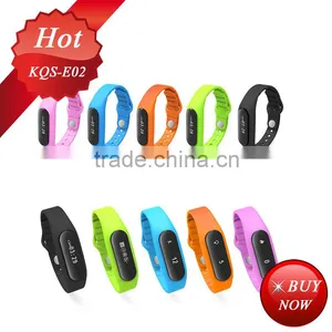E06 Smart Bracelet E06 Silicon Wristband/Pedometer Monitoring Smart Watch for Health thumbnail-1