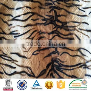 Polyester Animal Skin Print Zebra-stripe Tiger Stripe Style Kurti Velvet Designs Micro Velboa Fabric thumbnail-6