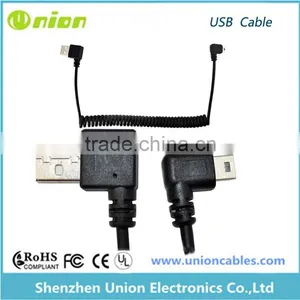 Angled Usb Angled Mini (5-pin) Male to USB 2.0 A Cable thumbnail-1
