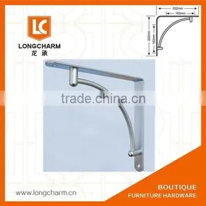 4 Holes 90 Degree Metal Wall Shelf Support Furniture Shelf Bracket thumbnail-2