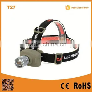 T27 Brightness Multi Function 3*AAA Battery Powered LED Hunting Headlamp thumbnail-1