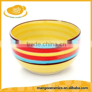 Bulk Sale Korean Style Eco Cheap Ceramic Rainbow Rice Bowl thumbnail-4