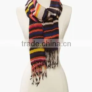 Women's Acrylic Spiced Stripe Scarf thumbnail-1