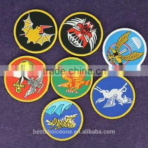 2016 Wholesale Cheap Custom Clothing Embroidered Woven Patch With Merrow Border thumbnail-4