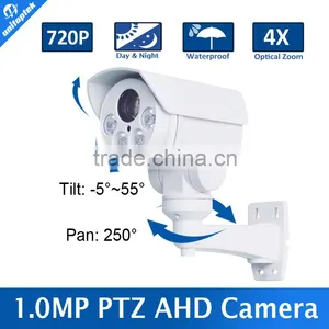 Bullet Outdoor Waterproof 4X Optical Zoom 2.8-12mm Lens IR Range 30M Night Vision1.0MP HD-AHD PTZ Camera thumbnail-1