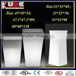 LED Illuminated Home Decoration Luminous Square Flowerpot Plastic Fashion/indoor Decorative Square Plastic Pots thumbnail-1