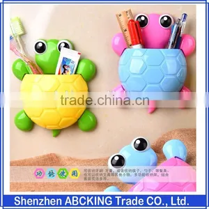 HOT Lovely Tortoise Toothbrush Wall Suction Bathroom Sucker Holder / New Study Knife Pen Sucker Holder thumbnail-1