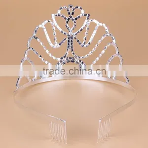2015 Hot Rhinestone Heart Wedding Tiaras and Crowns for Bride thumbnail-2